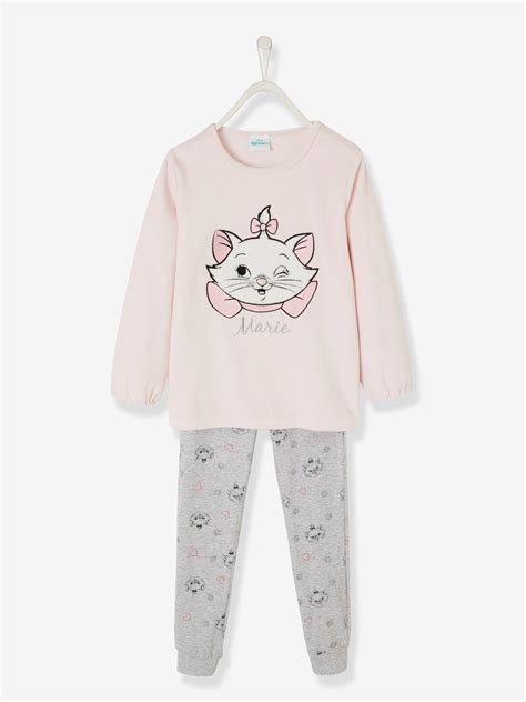 Pyjama en velours, sans manches, bébé fille, taille pyjama velours bébé fille t50. Pyjama fille Disney Aristochats® en velours rose/gris - Disney