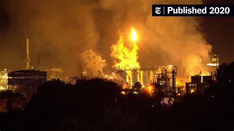 A violent expansion in which energy is transmitted outwards as a shock wave and/or, a violent shattering or blowing apart of. Chemical Plant Explosion in Spain Kills One and Prompts ...