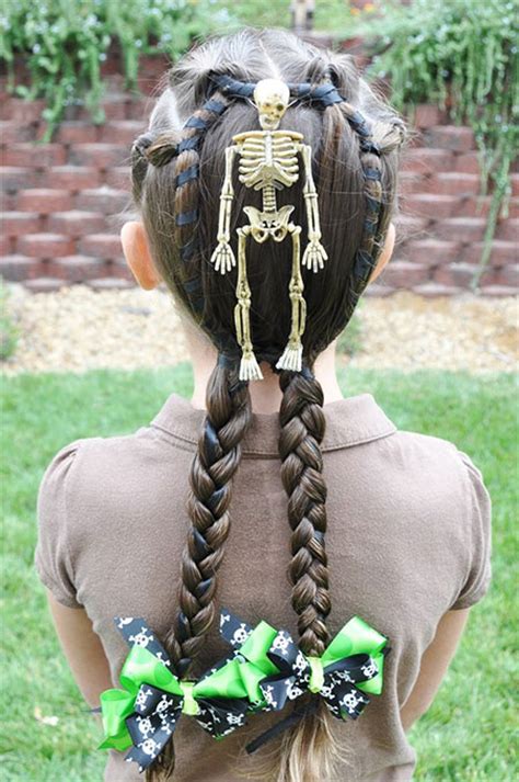 Beautiful hairstyles for little fashion girls #girls #hairstyles hairstyles, girls braided updo. 20+ Crazy & Scary Halloween Hairstyle Ideas For Kids ...