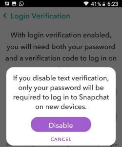 How to enable two factor authentication on snapchat. How to enable or disable Snapchat login verification in ...