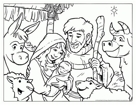 This coloring sheet features baby jesus lying in the manger. coloring page christmas manger - Clip Art Library