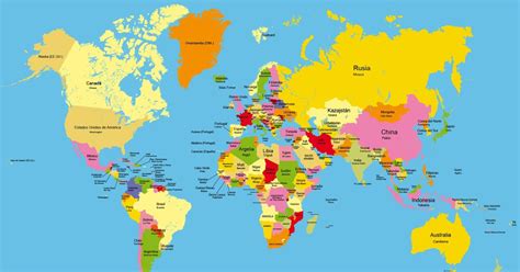 Mapamundi político con nombres de países. 25 Mejor Mapamundi Politico Paises