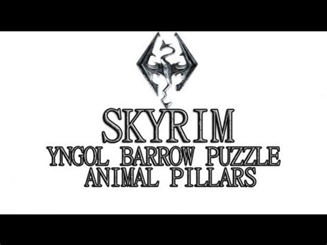 The correct answer for the door puzzle for the coral claw is from top to bottom Skyrim Yngol Barrow Puzzle - Animal Pillars - YouTube