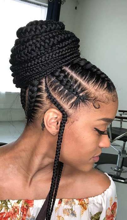 If big cornrows hairstyles is what you're after, these beautiful ghana braids braided into a bun will gold cuffs incorporated into a beautiful high cornrow ponytail is a hairstyle that'll work for a special. 2019 LATEST CORNROW HAIRSTYLES# THE MOST BEAUTIFUL AND NICE HAIRSTYLES FOR DAMSELS TO TRY OUT ...