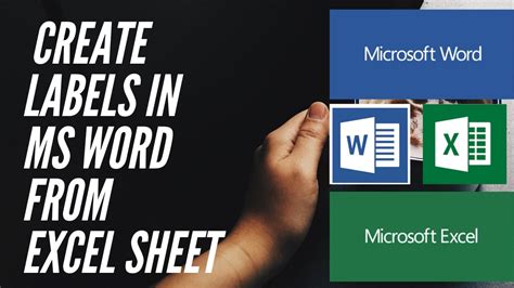 It involves running down to your local office supply store (ok—you can use a. How to Create Labels in MS Word from Excel Sheet - YouTube