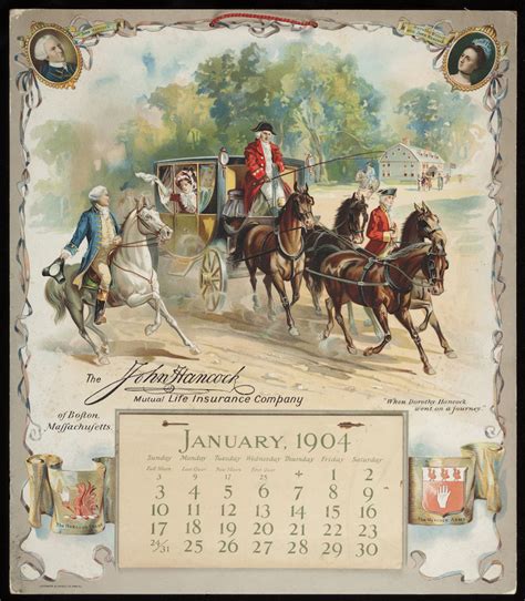 John hancock is not longer selling. Calendar for John Hancock Mutual Life Insurance Company, Boston, Mass., 1904 | Historic New England