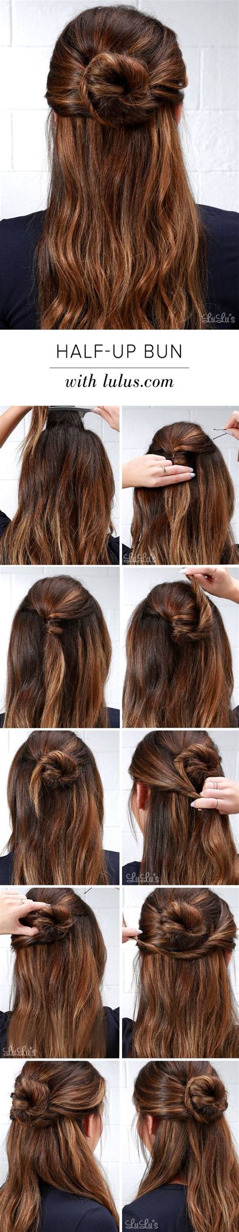 Make your beautiful brown locks stand out with a sophisticated twisted low. 26 Amazing Bun Updo Ideas for Long & Medium Length Hair ...