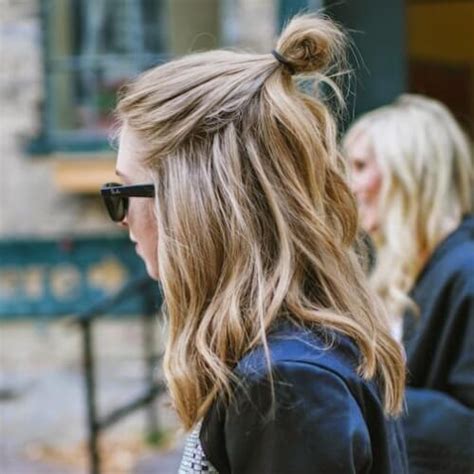 This way my hair still frames my face a bit. 50 Terrific Ways to Wear Shoulder Length Hairstyles Hair ...