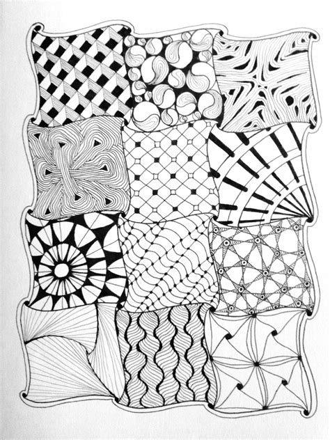 Drawing mandala is a fun and relaxing activity for people. Square sample patterns Zen doodle Original art by JStoltz ...