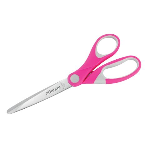Rexel JOY Comfort Grip Scissors Stainless Steel 182mm Pretty Pink Ref ...