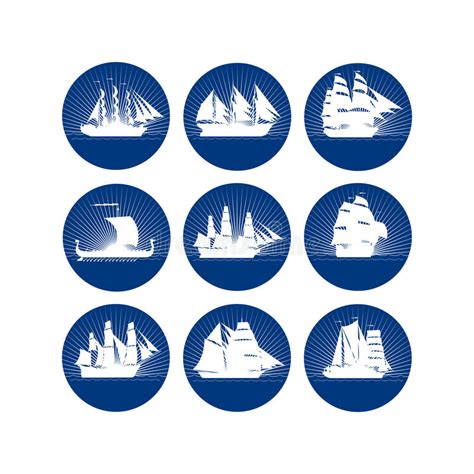 By default (top_end), badge aligns to the top and end edges of the anchor (with some offsets). Badges With Sailing Ships-1 Stock Vector - Illustration of ...