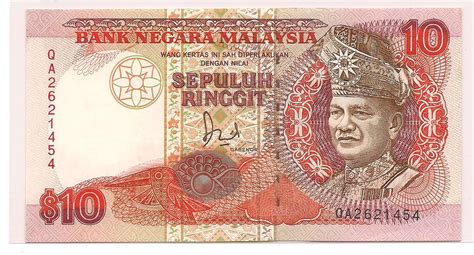 A year ago, on that day, the currency rate malaysian ringgit to us dollar was: Malaysia Banknote & Coin: 6th Series RM10 Replacement Note ...
