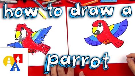 Learn how to draw art for kids hub pictures using these outlines or print just for coloring. How To Draw A Cartoon Parrot | Art for kids hub, Parrots ...