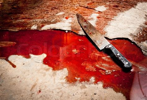 Find the perfect blood on floor stock photos and editorial news pictures from getty images. Conceptual image of a sharp knife with ... | Stock Photo ...