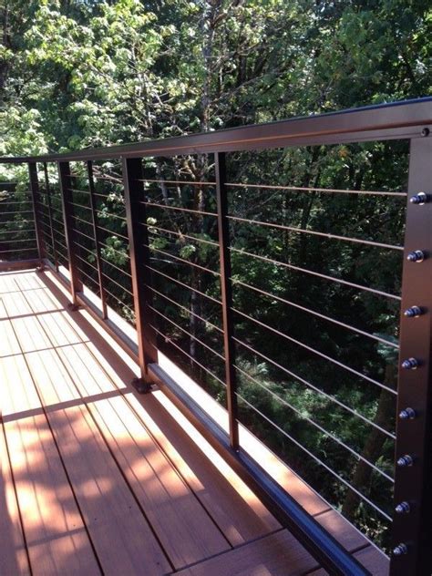 How to privatize outdoor deck railings? Image result for stainless steel deck railing barn | Building a deck, Deck railings, Diy deck