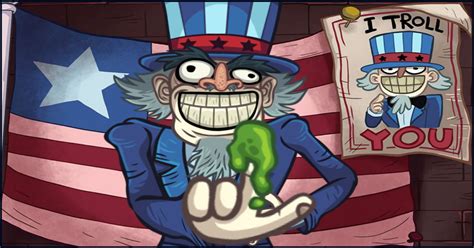 It is deemed as mischievous, and is used when a character is about to do or is doing something bad, defying logic. Trollface Quest: USA 1 | Play the Game for Free on PacoGames