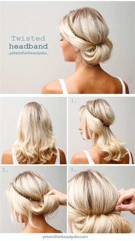 Gather each section and tie them each into a high pigtail. 20 Easy Updo Hairstyles for Medium Hair - Pretty Designs