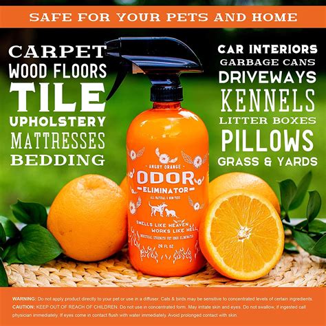 Place citrus peels into a blender or chop them into small pieces to sprinkle over large areas. ANGRY ORANGE 24 oz Ready-to-Use Citrus Pet Odor Eliminator ...