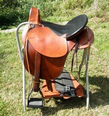 If your horse has a very wide back or uneven shoulders with this type of saddle, it might be wise to use a breastplate (straps that go forward from the front of the. Custom 16" Old Timer Trail Saddle on Steele Tree- McBride ...