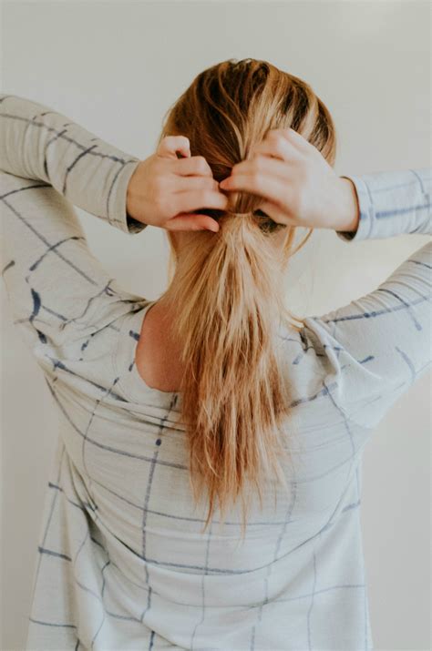 Messy Wrapped Low Ponytail | The Nosh Life