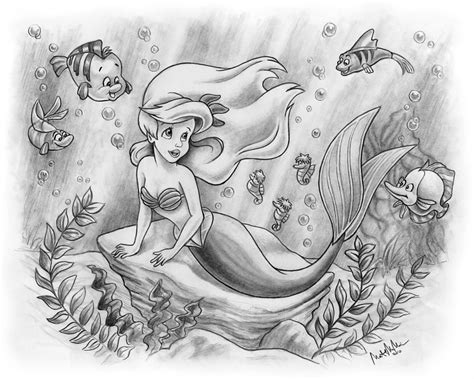 Cartoon mermaid, cartoon mermaids, cartooning graphite pencil drawing tutorials. The Little Mermaid by mattmcmanis.deviantart.com on ...