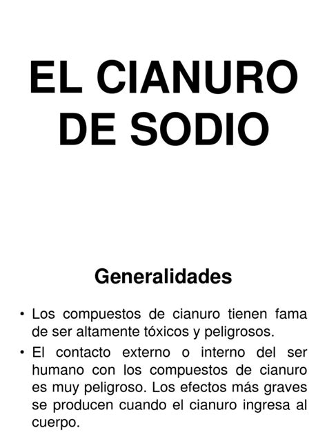 Un hombre de 23 años falleció, este martes, debido a la ingesta de cianuro en providencia. El Cianuro de Sodio | Cianuro | Aluminio