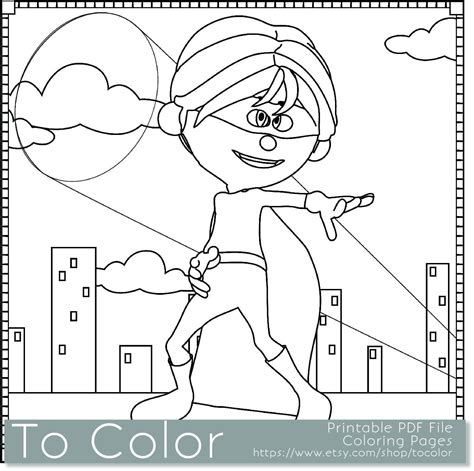 This pdf is instant digital download colouring book that is. Printable Superhero Boy Coloring Page for Adults, PDF / JPG, Instant Download, Coloring Boo ...