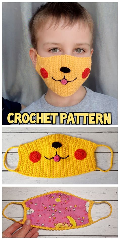 I think you will really like this pleated mask pattern. FACE MASK crochet pattern PDF, Reusable Face Mask Pattern ...