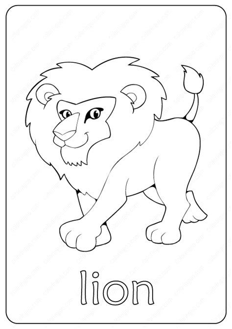 The lion and the mouse. Printable Lion Coloring Page - Book PDF