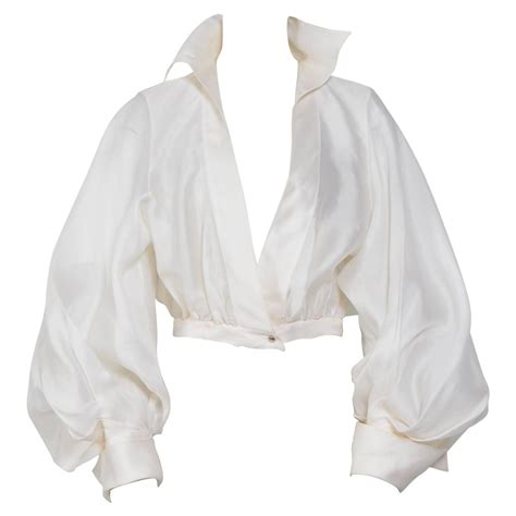 See more ideas about white satin blouse, satin blouse, fashion. CLAUDE MONTANA VIntage Signature White Silk Blouse 1 | White silk blouse, Fashion, Clothes