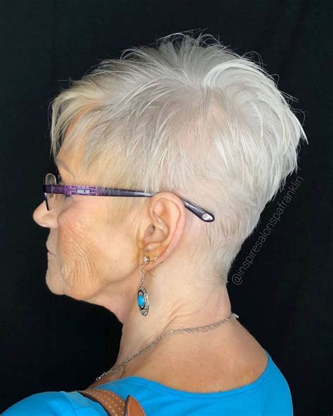 The top haircut highlights your forehead and chin. The Best Hairstyles and Haircuts for Women Over 70 | Short hair older women, Short thin hair ...