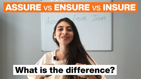 Usage of the assure , ensure and insure in a sentence as these homonyms are often confused. assure VS ensure VS insure - YouTube
