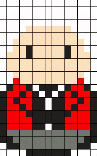 Axolotl in bee tubbo clothes. 3rd Doctor Perler Bead Pattern / Bead Sprite | Kandi ...