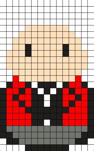 Axolotl in bee tubbo clothes. 3rd Doctor Perler Bead Pattern / Bead Sprite | Kandi ...