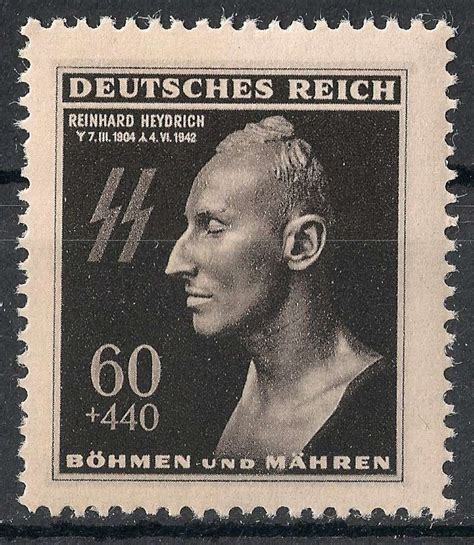 Reinhard tristan eugen heydrich (/ˈhaɪdrɪk/; briefmarke - Deutsche Reichspost 1943 - Seite 2