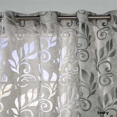 The window valances and window panels are easy to attach to your valance rods. Amelia Burn Out Semi Sheer Grommet Panel | Grommet ...