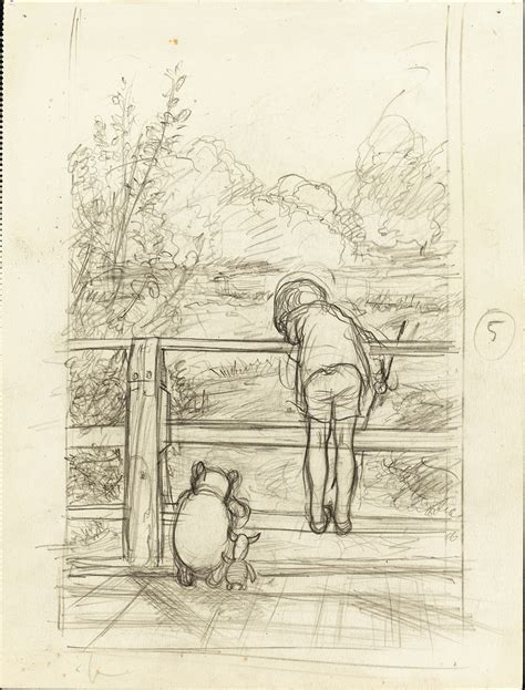 Milne and english illustrator e. Exhibit Of Original Drawings For Winnie-The-Pooh ...