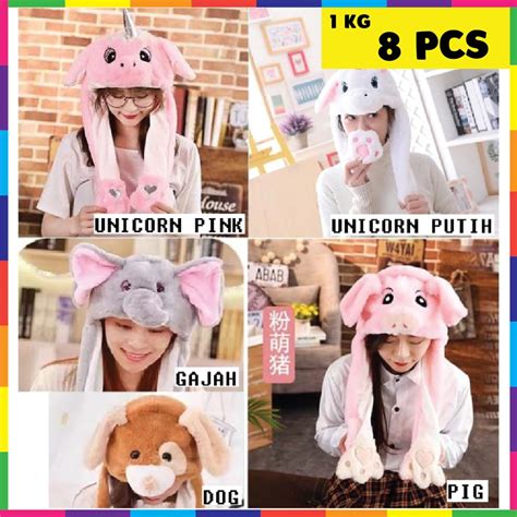 topi kelinci gerak