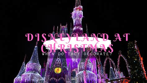 To celebrate jesus' birthday on christmas day many people decorate their homes. When Does Disneyland Decorate for Christmas?