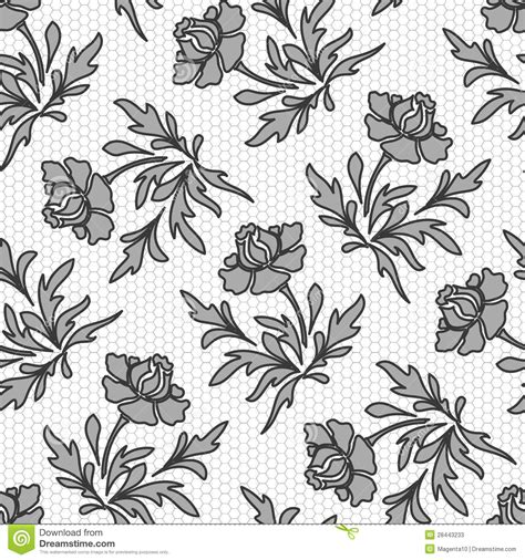 Free download classic floral motifs of lace vector. Seamless Floral Lace Pattern Stock Vector - Illustration ...
