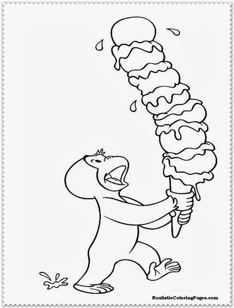 Curious george found a beuatiful flower coloring page. Curious george coloring pages | The Sun Flower Pages