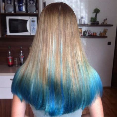 Brunettes that have dyed their hair blonde need to use blue shampoo. 20 Cool Blue Hair Color Designs: Pastel Ombre, Balayage ...