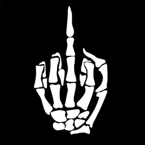 Make your unique style stick by creating custom stickers for every occasion! SKULL MIDDLE FINGER DECAL STICKER 2.5"x1.5" JDM | eBay