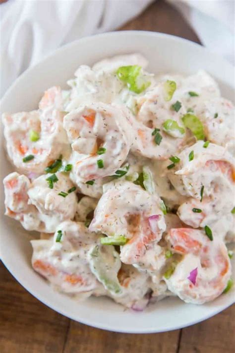 This is also an adaptable dish that can be enjoyed warm or cold, so it would be a lovely lunch served as a shrimp salad, especially if you add in some lemon. Creamy Shrimp Salad - Dinner, then Dessert