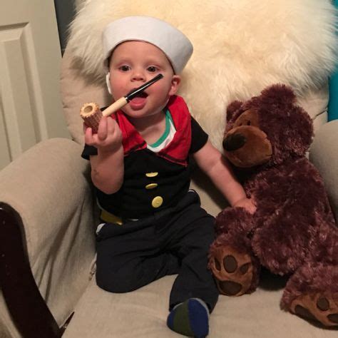 Best popeye costume diy from popeye & olive oyl homemade costumes. Baby diy popeye costume | Baby boy fashion, Popeye costume ...