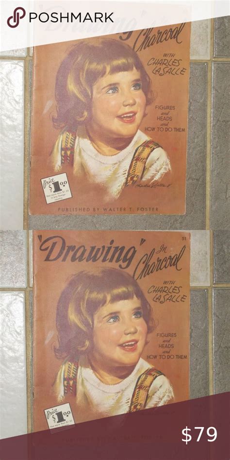 This book has some wear (bent corners, a little staining). Walter Foster Art Book "Drawing In Charcoal" Vintage pre ...