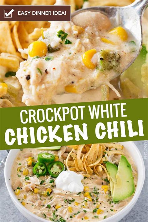 When we're craving something hearty and healthy, this chicken chili immediately jumps to mind. This contest-winning crockpot white chicken chili is made ...