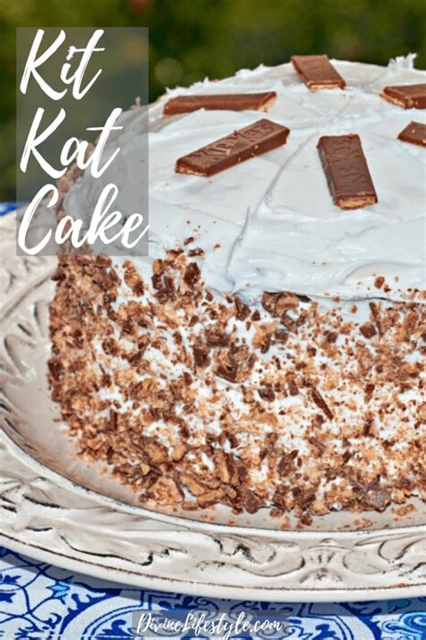 Stick the kit kat to the side of the cake (break them in twos) making sure no frosting will be showing and no space is between the kitkats. Kit Kat Cake Recipe Yellow Cake Dessert Divine Lifestyle