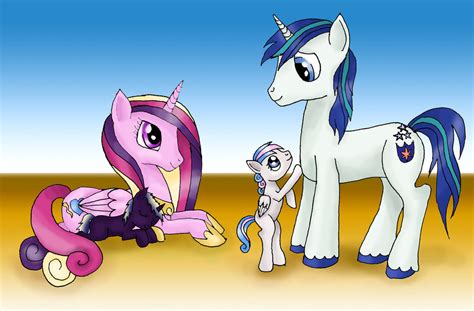 Cadence goes to bed late at night, tired. Cadance and Shining Armor with babies! by alleynurr on ...