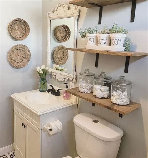 Mediterranean white bathroom with geometric barn door Relaxing Bathroom Decor Ideas For Your Bathroom Look ...